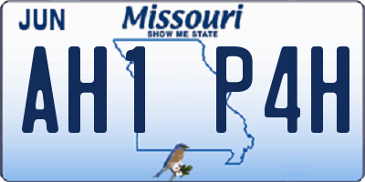 MO license plate AH1P4H