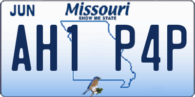 MO license plate AH1P4P