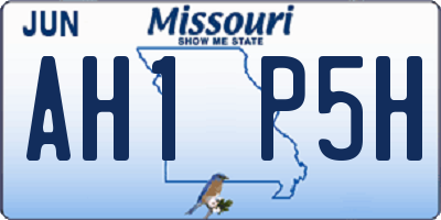 MO license plate AH1P5H