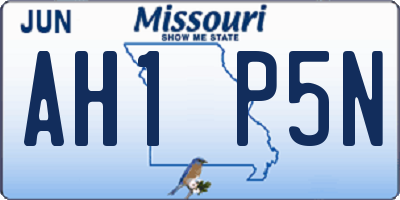 MO license plate AH1P5N