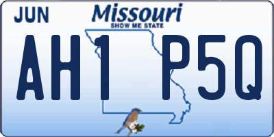 MO license plate AH1P5Q