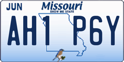 MO license plate AH1P6Y