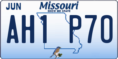 MO license plate AH1P7O