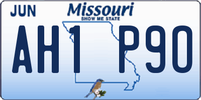 MO license plate AH1P9O