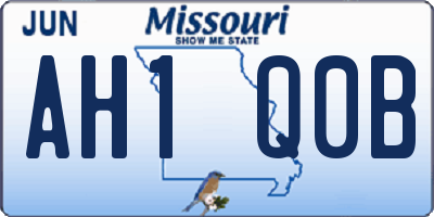 MO license plate AH1Q0B