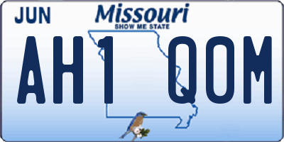 MO license plate AH1Q0M