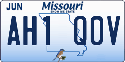 MO license plate AH1Q0V