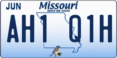 MO license plate AH1Q1H