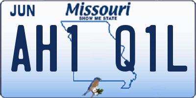 MO license plate AH1Q1L