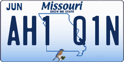 MO license plate AH1Q1N