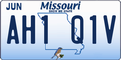 MO license plate AH1Q1V