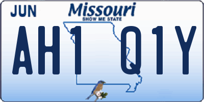 MO license plate AH1Q1Y