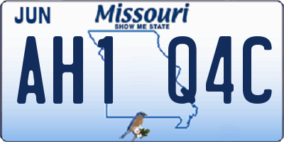 MO license plate AH1Q4C