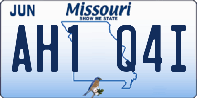 MO license plate AH1Q4I