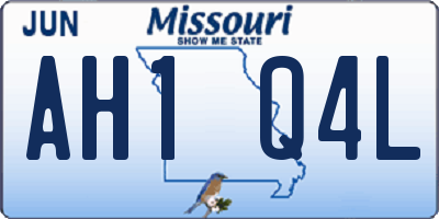 MO license plate AH1Q4L