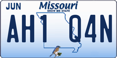 MO license plate AH1Q4N