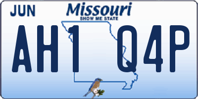 MO license plate AH1Q4P