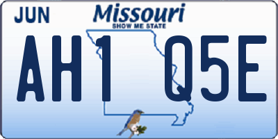 MO license plate AH1Q5E