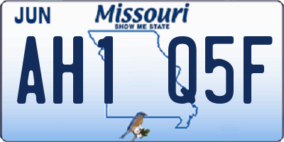 MO license plate AH1Q5F