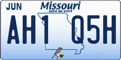 MO license plate AH1Q5H