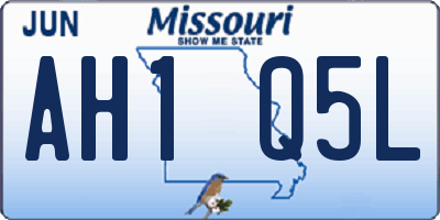 MO license plate AH1Q5L