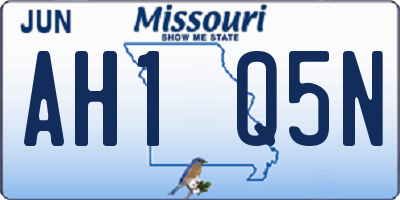 MO license plate AH1Q5N