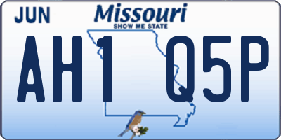 MO license plate AH1Q5P