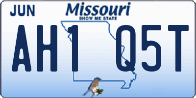 MO license plate AH1Q5T