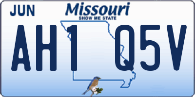 MO license plate AH1Q5V