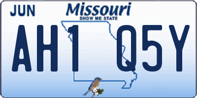 MO license plate AH1Q5Y