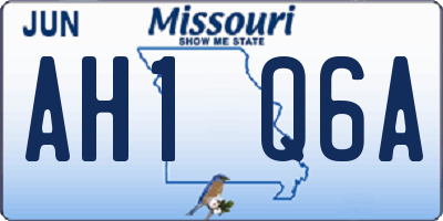 MO license plate AH1Q6A