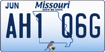 MO license plate AH1Q6G