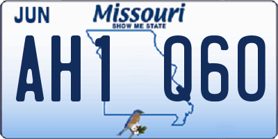 MO license plate AH1Q6O