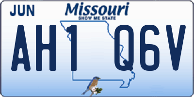 MO license plate AH1Q6V