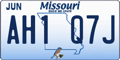 MO license plate AH1Q7J