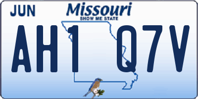 MO license plate AH1Q7V