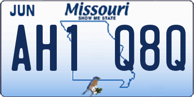 MO license plate AH1Q8Q