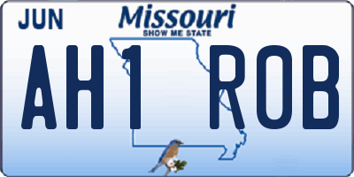 MO license plate AH1R0B