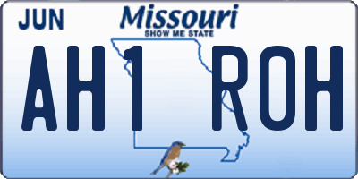 MO license plate AH1R0H