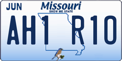 MO license plate AH1R1O