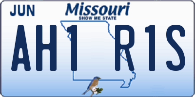 MO license plate AH1R1S