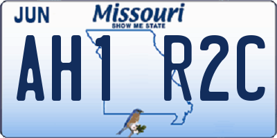 MO license plate AH1R2C