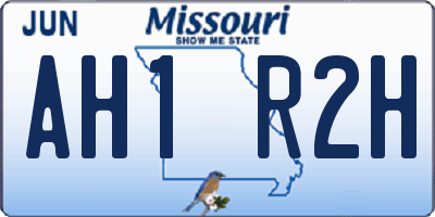 MO license plate AH1R2H