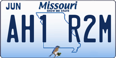 MO license plate AH1R2M