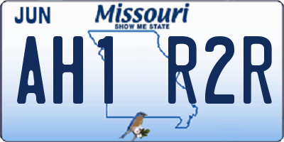 MO license plate AH1R2R