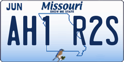 MO license plate AH1R2S