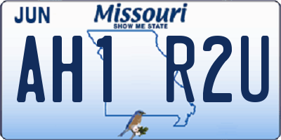 MO license plate AH1R2U