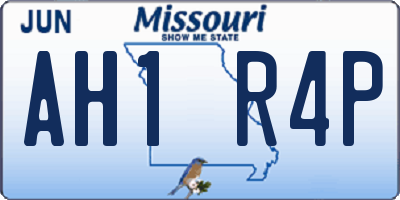 MO license plate AH1R4P