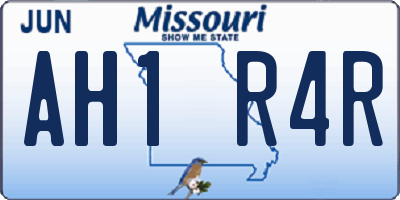 MO license plate AH1R4R