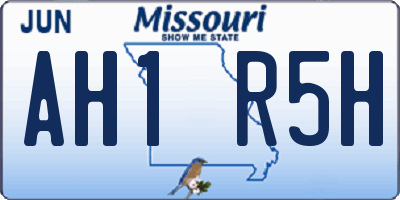 MO license plate AH1R5H